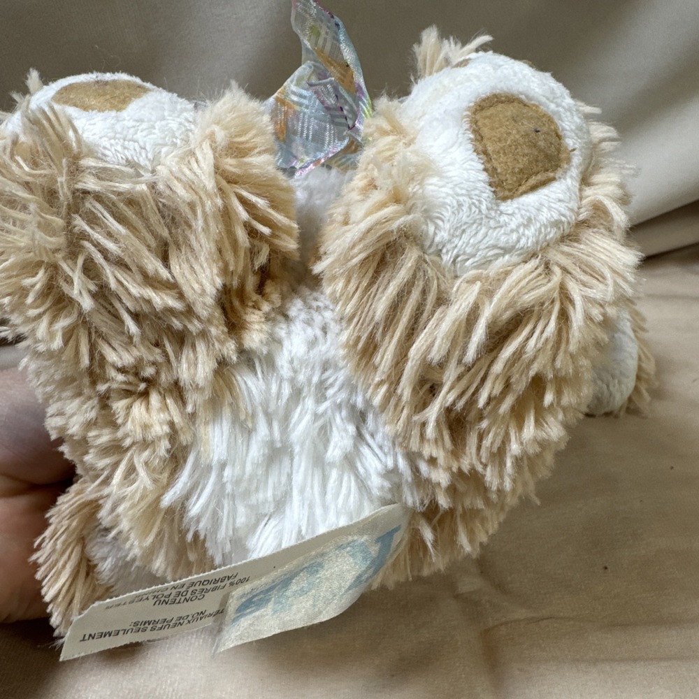 KIDS OF AMERICA CORP Stuff/Plush rabbit EASTER BUNNY‎ 8" tan & white pastel Bow - Picture 9 of 12